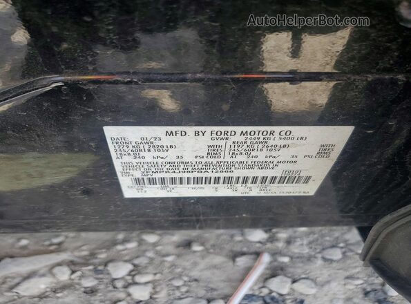 2FMPK4J98PBA12866 2023 FORD EDGE Черный Вид наклейки с VIN-кодом
