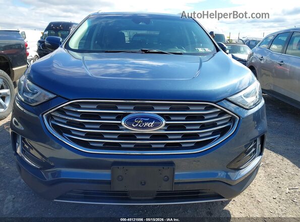 2FMPK4J99KBB03136 2019 FORD EDGE Blue Widok zestawu wskaźników