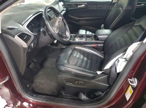 2FMPK4J99KBC24961 2019 FORD EDGE Темно-бордовый Вид салона спереди