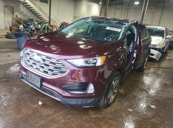2FMPK4J99KBC24961 2019 FORD EDGE Темно-бордовый Передняя левая четверть