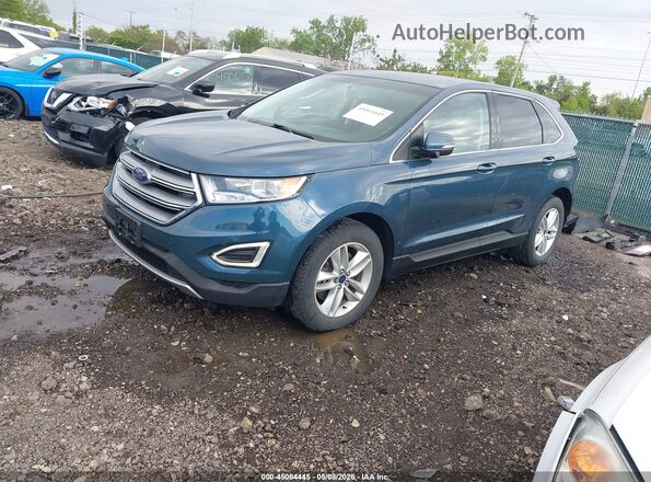 2FMPK4J9XGBC24183 2016 FORD EDGE Blue Передня ліва чверть