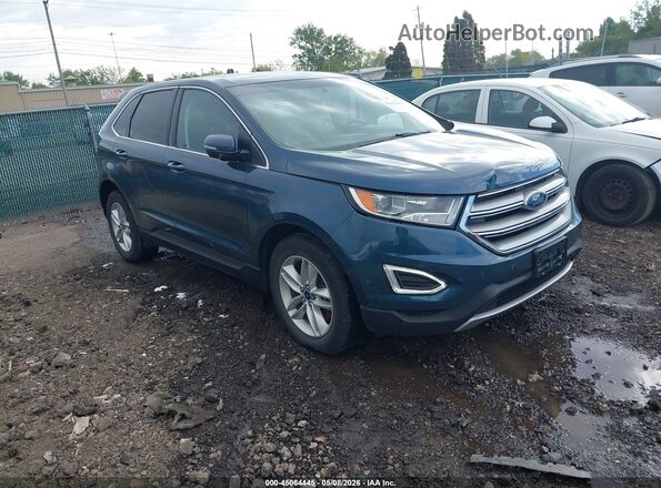 2FMPK4J9XGBC24183 2016 FORD EDGE Blue Передня права чверть