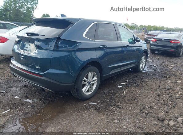 2FMPK4J9XGBC24183 2016 FORD EDGE Blue Задня права чверть