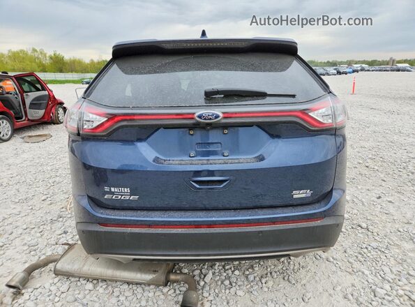 2FMPK4J9XHBC68038 2017 FORD EDGE Синий Вид сзади