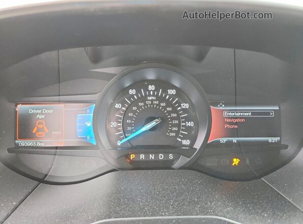 2FMPK4J9XHBC68038 2017 FORD EDGE Синий Вид щитка приборов