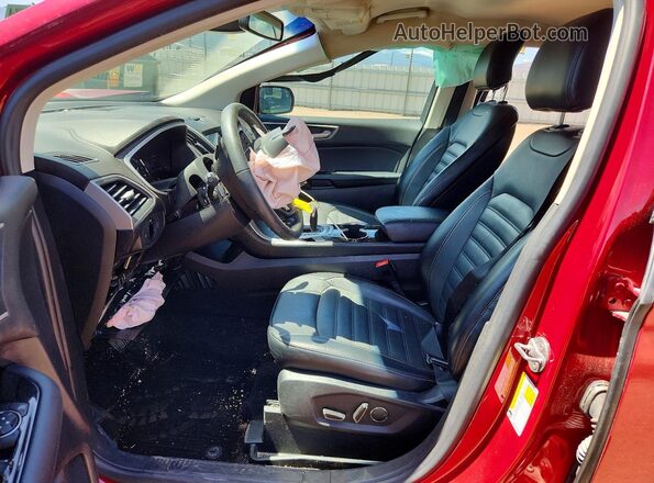 2FMPK4J9XJBC51665 2018 FORD EDGE Red Widok wnętrza z przodu