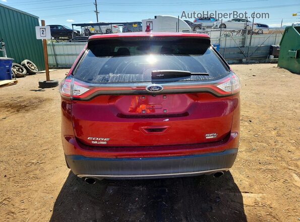 2FMPK4J9XJBC51665 2018 FORD EDGE Red Widok z tyłu