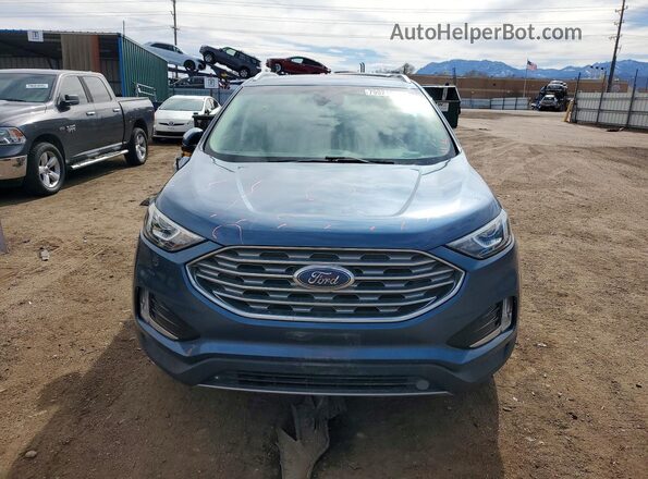 2FMPK4J9XKBB01704 2019 FORD EDGE Синий Вид спереди