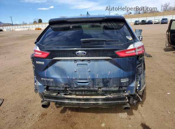 2FMPK4J9XKBB01704 2019 FORD EDGE Синий Вид сзади