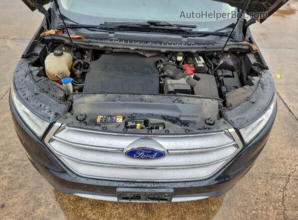 2FMPK4K80HBB43216 2017 FORD EDGE Black Vista del compartimento del motor