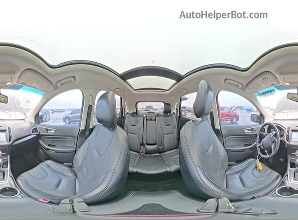 2FMPK4K80HBB43216 2017 FORD EDGE Black Vista interior de 360 grados