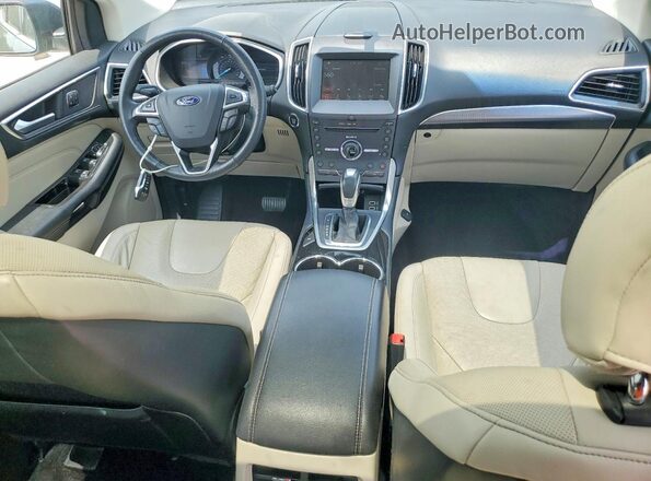 2FMPK4K81GBC21498 2016 FORD EDGE Синий Вид панели приборов