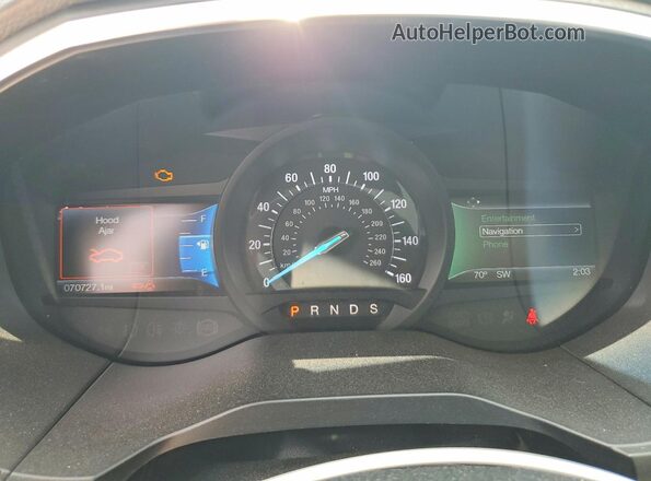 2FMPK4K81GBC21498 2016 FORD EDGE Синий Вид щитка приборов