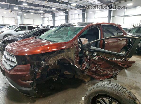 2FMPK4K82GBC52579 2016 FORD EDGE Burgundy Передня ліва чверть