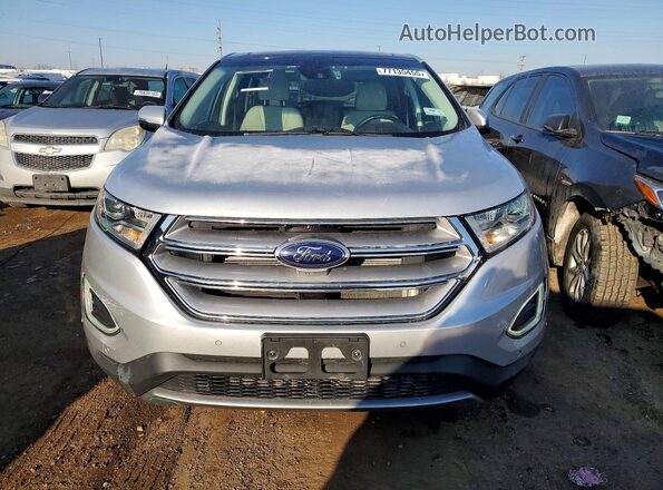 2FMPK4K84HBB10641 2017 FORD EDGE Silver Widok z przodu