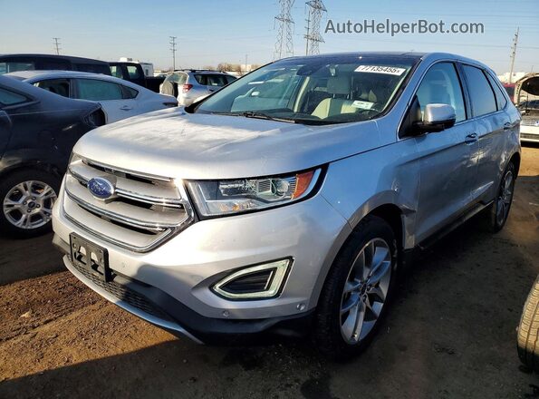 2FMPK4K84HBB10641 2017 FORD EDGE Silver Przód lewy