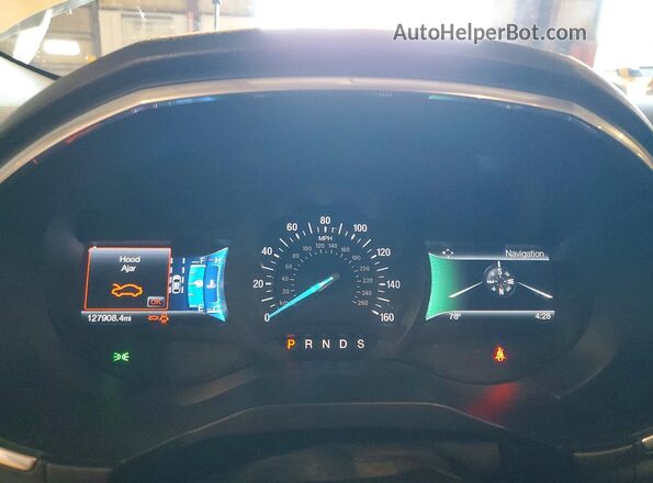 2FMPK4K85GBC35260 2016 FORD EDGE White Вид щитка приладів