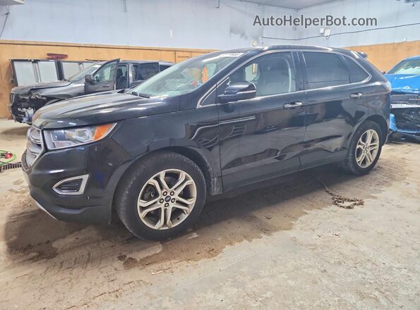 2FMPK4K87JBC31458 2018 FORD EDGE Black წინა მარცხენა ხედი სამი მეოთხედიდან