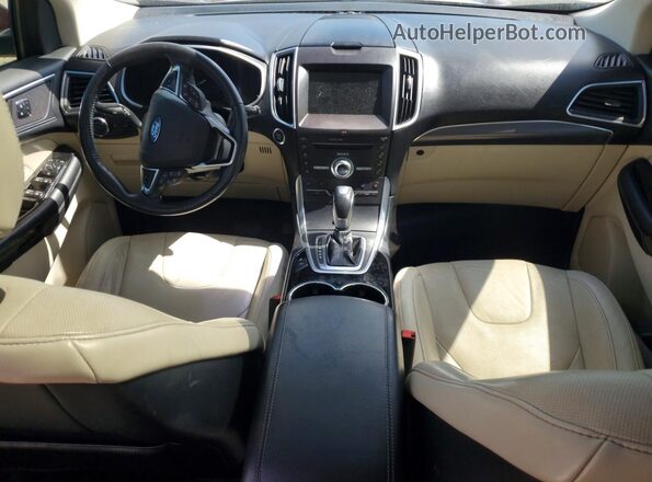 2FMPK4K90HBB67606 2017 FORD EDGE Бордовый Вид панели приборов
