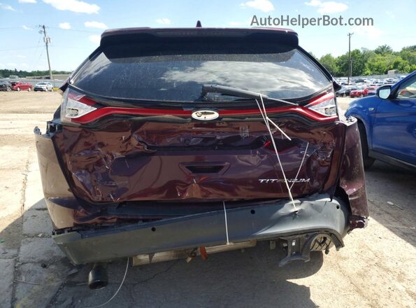 2FMPK4K90HBB67606 2017 FORD EDGE Бордовый Вид сзади