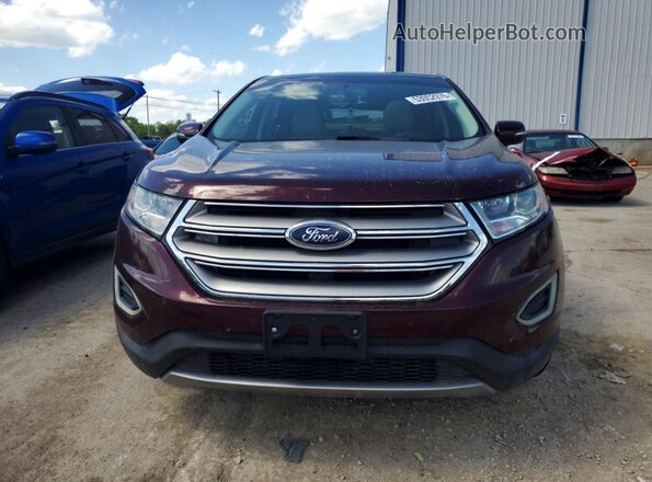 2FMPK4K90HBB67606 2017 FORD EDGE Бордовый Вид спереди