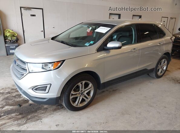 2FMPK4K90JBB41111 2018 FORD EDGE Silver Vista tres cuartos delantera izquierda