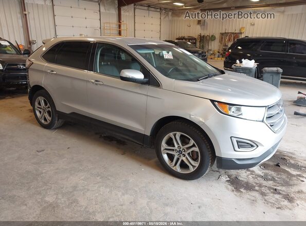 2FMPK4K90JBB41111 2018 FORD EDGE Silver Delantero derecho