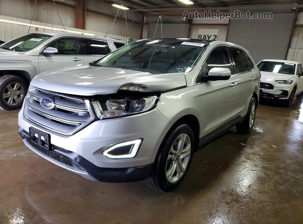 2FMPK4K91HBB90313 2017 FORD EDGE Silver Передня ліва чверть