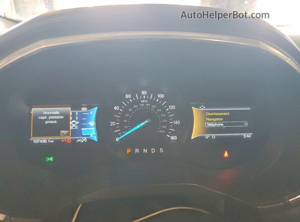 2FMPK4K91KBB53334 2019 FORD EDGE Black Widok zestawu wskaźników
