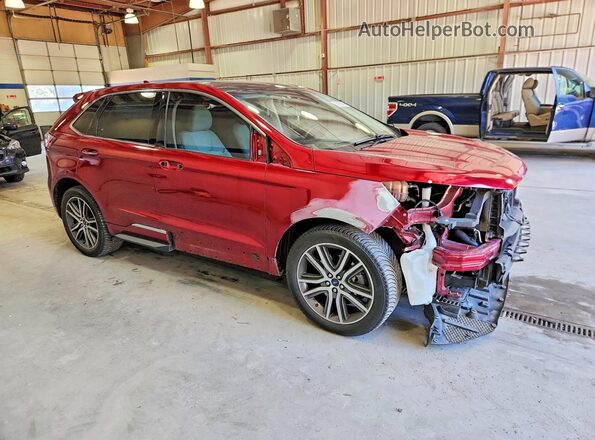 2FMPK4K91KBB67444 2019 FORD EDGE Красный Передняя правая четверть