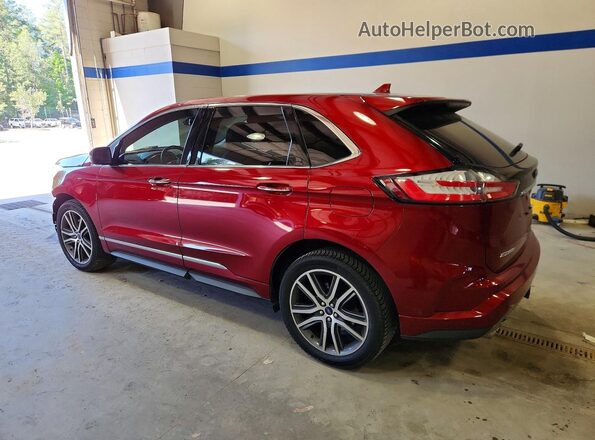 2FMPK4K91KBB67444 2019 FORD EDGE Красный Задняя левая четверть