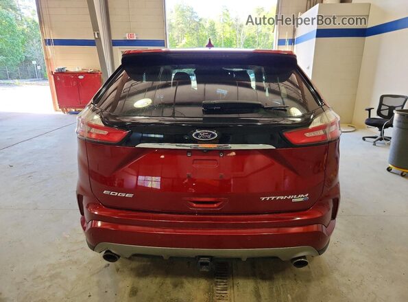 2FMPK4K91KBB67444 2019 FORD EDGE Красный Вид сзади