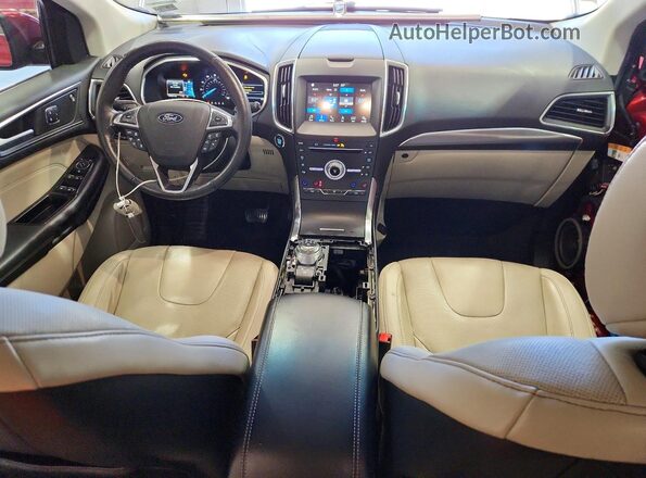 2FMPK4K91KBB67444 2019 FORD EDGE Красный Вид панели приборов