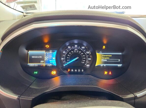 2FMPK4K91KBB67444 2019 FORD EDGE Красный Вид щитка приборов