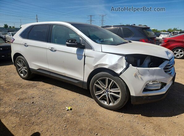 2FMPK4K92KBC16926 2019 FORD EDGE Белый Передняя правая четверть