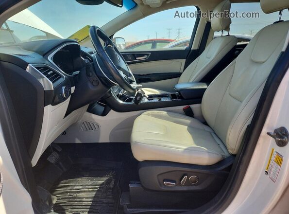 2FMPK4K92KBC16926 2019 FORD EDGE Белый Вид салона спереди