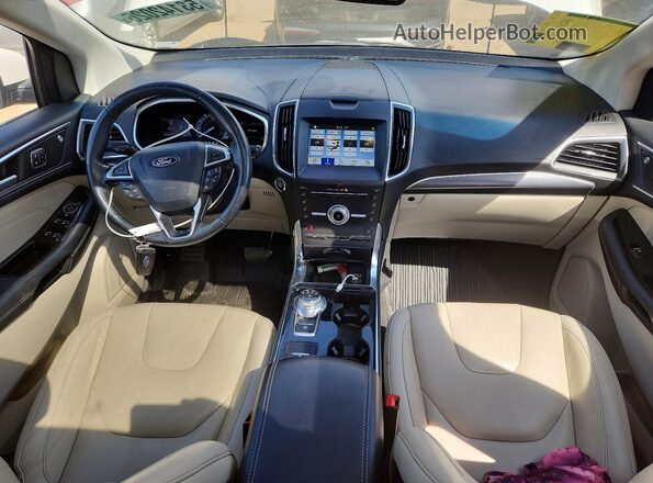 2FMPK4K92KBC16926 2019 FORD EDGE Белый Вид панели приборов