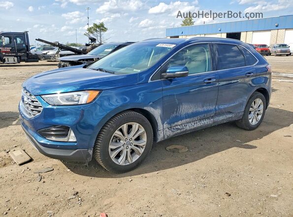 2FMPK4K92LBA19997 2020 FORD EDGE Blue წინა მარცხენა ხედი სამი მეოთხედიდან