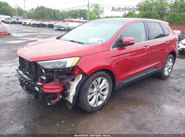 2FMPK4K92LBA85708 2020 FORD EDGE Red Przód lewy