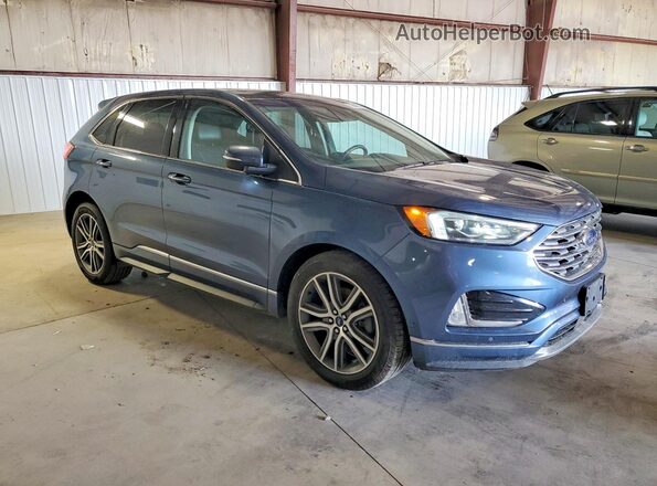 2FMPK4K94KBC33243 2019 FORD EDGE Blue Առջևի աջ