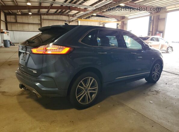 2FMPK4K94KBC33243 2019 FORD EDGE Blue Հետևի աջ