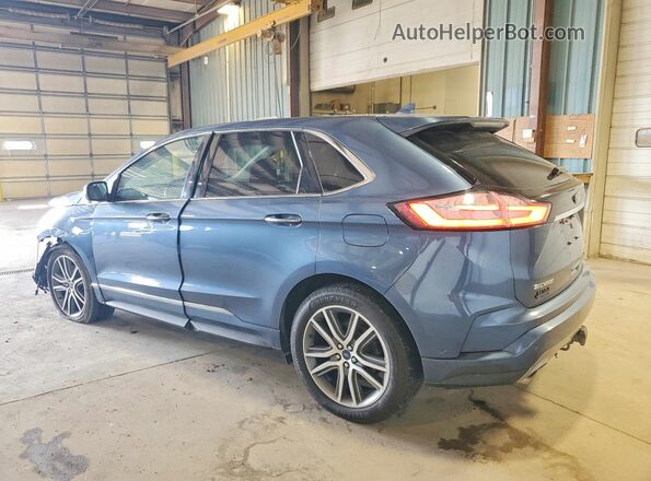 2FMPK4K94KBC33243 2019 FORD EDGE Blue Հետևի ձախ