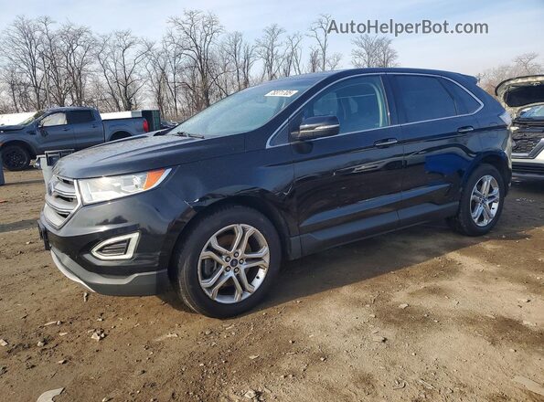 2FMPK4K95HBB89892 2017 FORD EDGE Черный Передняя левая четверть