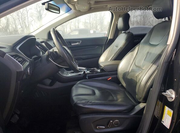 2FMPK4K95HBB89892 2017 FORD EDGE Черный Вид салона спереди