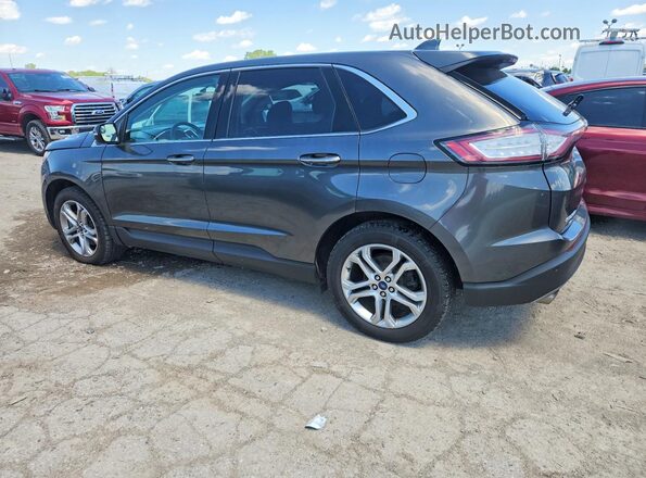 2FMPK4K95JBB43324 2018 FORD EDGE Gray Trasero izquierdo