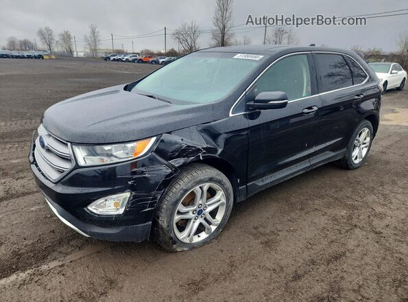 2FMPK4K95JBC03845 2018 FORD EDGE Черный Передняя левая четверть