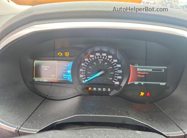 2FMPK4K95JBC03845 2018 FORD EDGE Черный Вид щитка приборов