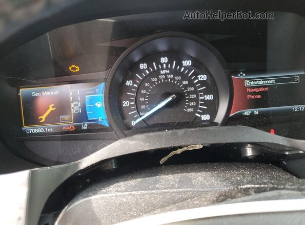 2FMPK4K95KBB66507 2019 FORD EDGE Silver ხელსაწყოთა პანელის ხედი