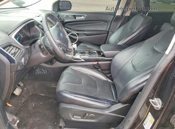 2FMPK4K95KBC23093 2019 FORD EDGE Черный Вид салона спереди