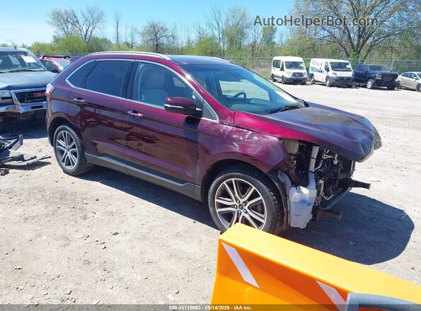 2FMPK4K95LBA40438 2020 FORD EDGE Burgundy Front right